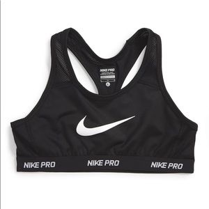 girls nike pro sports bra